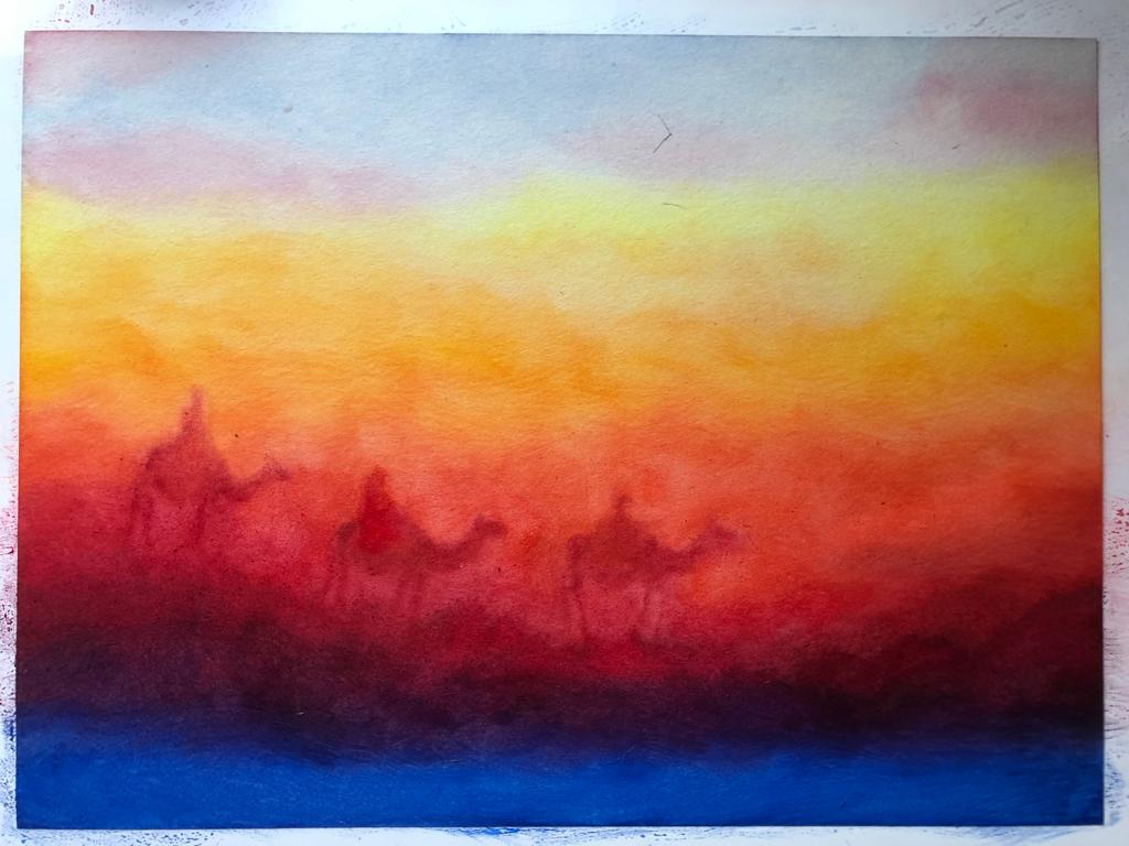 Coucher de soleil aux couleurs vibrantes