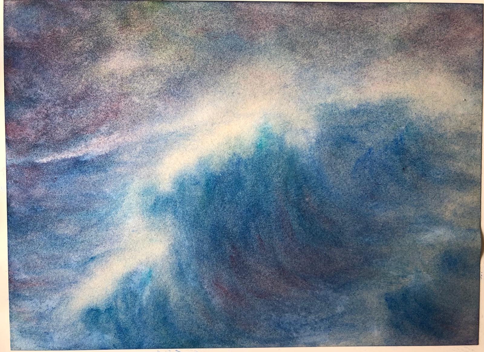 Nuages bleus et violets atmosphériques